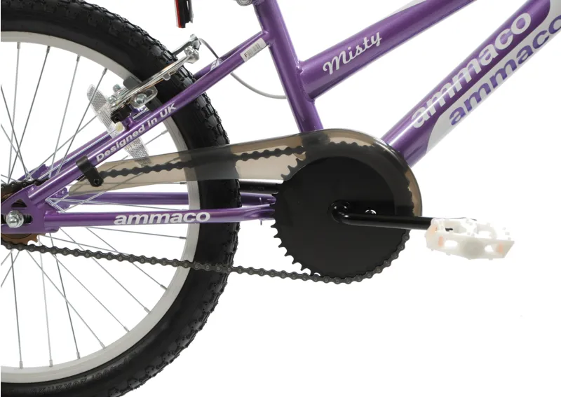 Ammaco Misty Girls BMX 18 Inch Wheel Kids Bike White and Purple-2